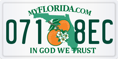 FL license plate 0718EC