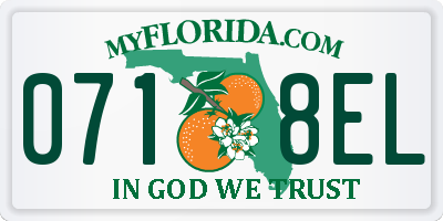 FL license plate 0718EL