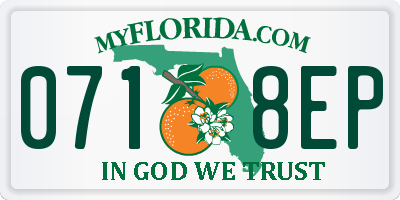 FL license plate 0718EP