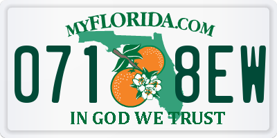 FL license plate 0718EW