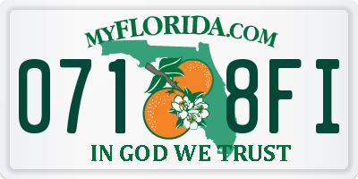 FL license plate 0718FI