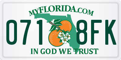 FL license plate 0718FK