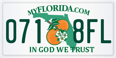 FL license plate 0718FL