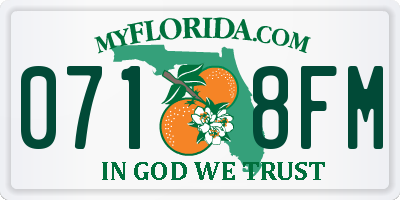 FL license plate 0718FM
