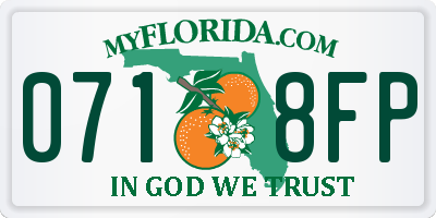 FL license plate 0718FP