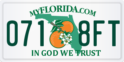 FL license plate 0718FT