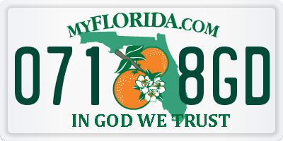 FL license plate 0718GD