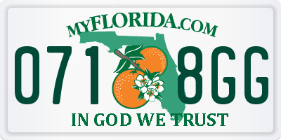 FL license plate 0718GG