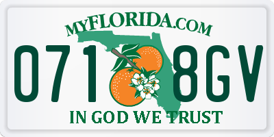 FL license plate 0718GV