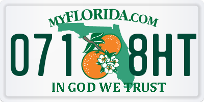 FL license plate 0718HT