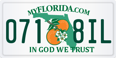 FL license plate 0718IL
