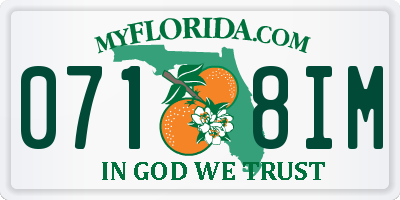 FL license plate 0718IM