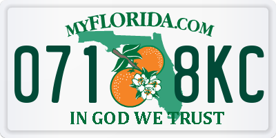 FL license plate 0718KC