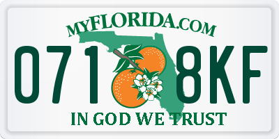 FL license plate 0718KF