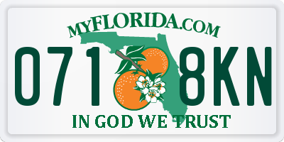 FL license plate 0718KN
