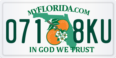 FL license plate 0718KU