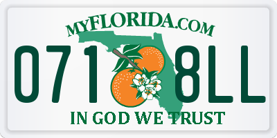 FL license plate 0718LL