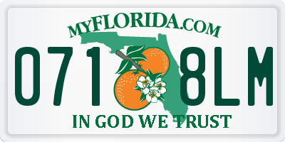 FL license plate 0718LM