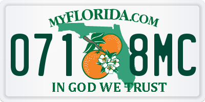 FL license plate 0718MC