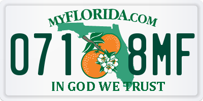 FL license plate 0718MF