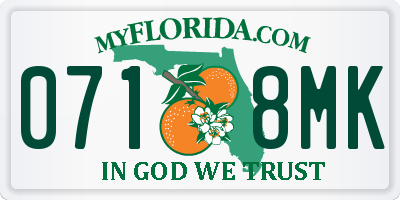 FL license plate 0718MK