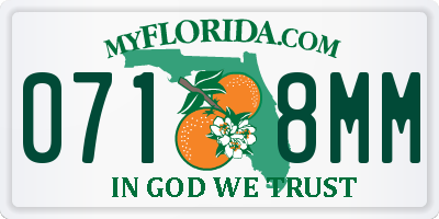 FL license plate 0718MM