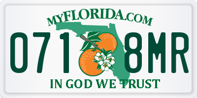 FL license plate 0718MR