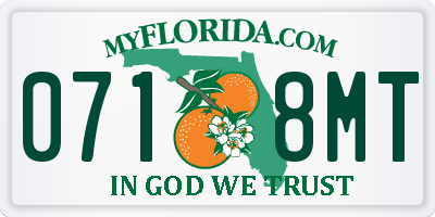 FL license plate 0718MT