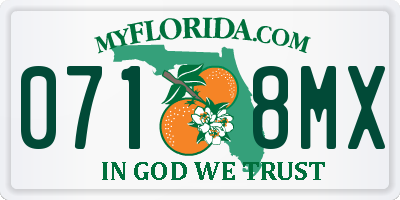 FL license plate 0718MX