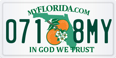 FL license plate 0718MY