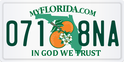 FL license plate 0718NA