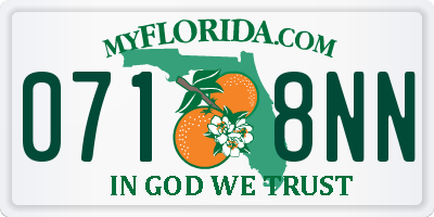 FL license plate 0718NN