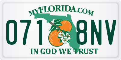 FL license plate 0718NV