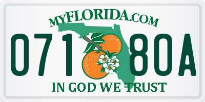 FL license plate 0718OA