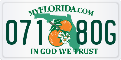 FL license plate 0718OG