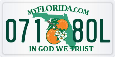 FL license plate 0718OL