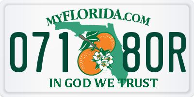 FL license plate 0718OR
