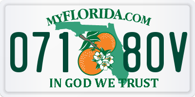 FL license plate 0718OV