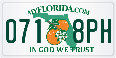FL license plate 0718PH