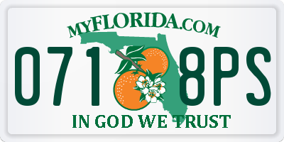 FL license plate 0718PS