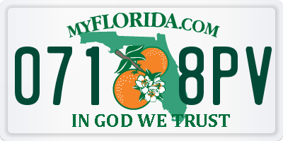 FL license plate 0718PV