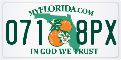 FL license plate 0718PX