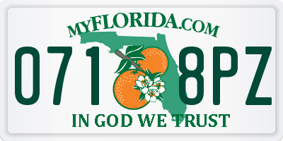 FL license plate 0718PZ