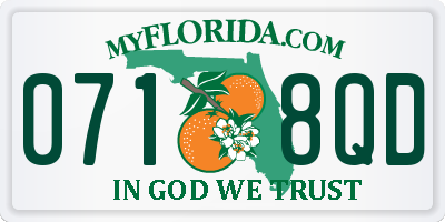 FL license plate 0718QD