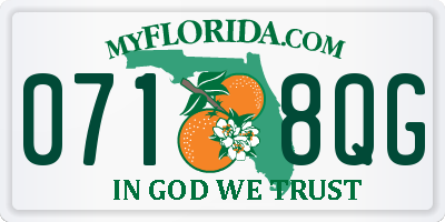 FL license plate 0718QG