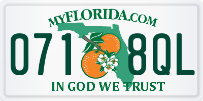 FL license plate 0718QL
