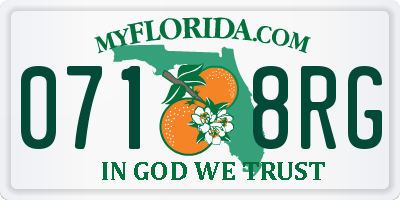FL license plate 0718RG