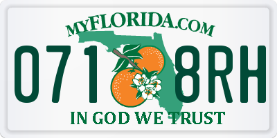 FL license plate 0718RH