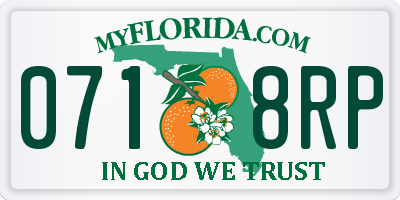 FL license plate 0718RP