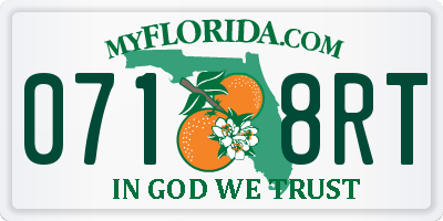 FL license plate 0718RT